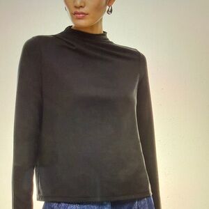 ARITZIA BABATON Boardroom Long Sleeve Cowl Neck XS Coal Grey